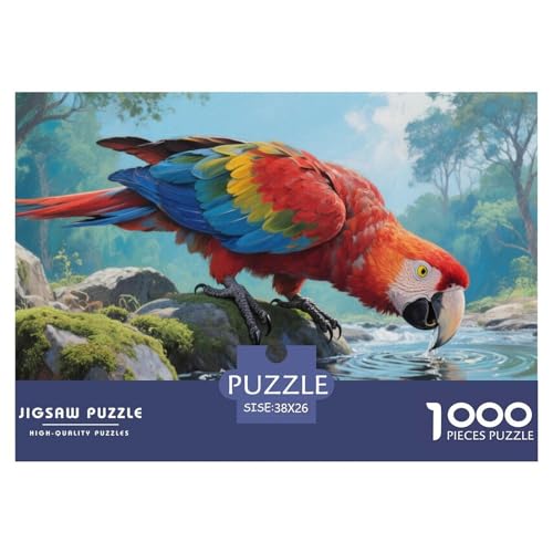Guacamayo Puzzles 1000 Teile Schwer Puzzle Spielzeug Pädagogisches Spiel Impossible Herausforderungsspielzeug Für Erwachsene Und Kinder Ab 12 Jahren 38x26cm/1000pcs von CRKATXU
