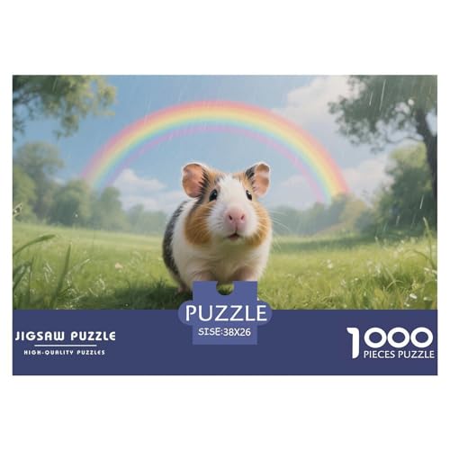 Guineeschwein Puzzle 1000 Teile Schwer Puzzle Spielzeug Pädagogisches Spiel Impossible Herausforderungsspielzeug Für Erwachsene Kinder 38x26cm/1000pcs von CRKATXU