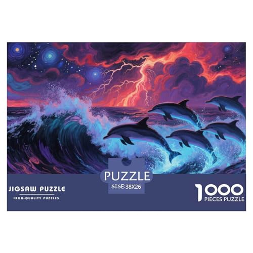Hai Puzzles 1000 Teile Schwer Puzzle Spielzeug Lernspiel Impossible Herausforderung Spielzeug Für Erwachsene Und Kinder Ab 12 Jahren 38x26cm/1000pcs von CRKATXU