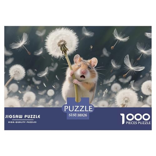 Hamster Puzzle 1000 Teile Schwer Puzzle Spielzeug Lernspiel Impossible Herausforderung Spielzeug Für Erwachsene Und Kinder Ab 14 Jahren 38x26cm/1000pcs von CRKATXU