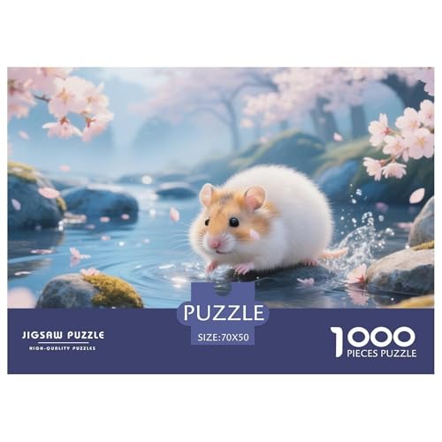 Hamster Puzzle 1000 Teile Schwer Puzzle Spielzeug Lernspiel Impossible Herausforderung Spielzeug Für Erwachsene Und Kinder in Bewährter 70x50cm/1000pcs von CRKATXU