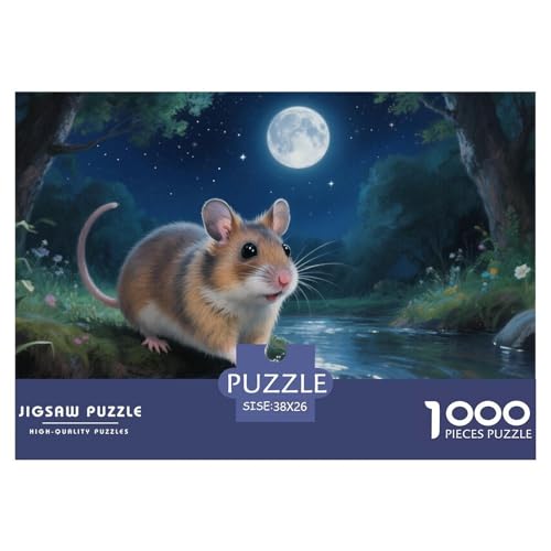 Hamster Puzzle 1000 Teile Schwer Puzzle Spielzeug Pädagogisches Spiel Impossible Herausforderung Spielzeug Für Erwachsene Kinder 38x26cm/1000pcs von CRKATXU