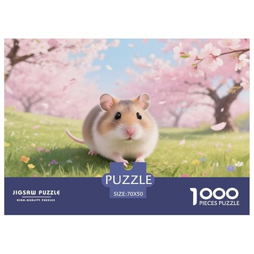 Hamster Puzzle 1000-teilige Schwer Puzzle Spielzeug Lernspiel Impossible Herausforderung Spielzeug Für Erwachsene Und Kinder in Bewährter 70x50cm/1000pcs von CRKATXU