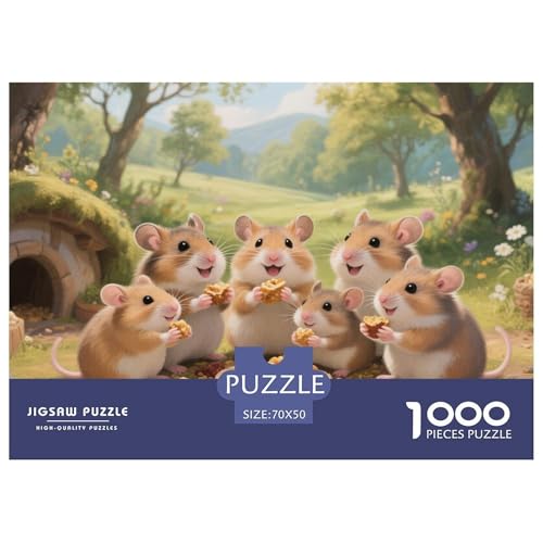 Hamster Puzzles 1000 Teile Schwer Puzzle Spielzeug Lernspiel Impossible Herausforderung Spielzeug Für Erwachsene Und Kinder Ab 12 Jahren 70x50cm/1000pcs von CRKATXU