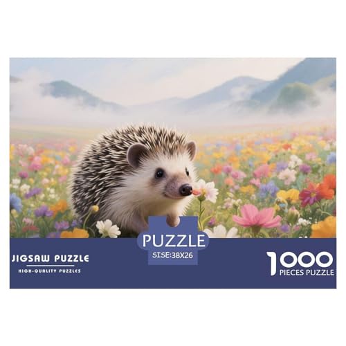 Hedgehog Puzzle 1000 Teile Schwer Puzzle Spielzeug Lernspiel Impossible Herausforderungsspielzeug Für Erwachsene Und Kinder in Bewährter 38x26cm/1000pcs von CRKATXU