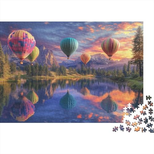 Heißluftballon Puzzles 1000 Teile Schwer Puzzle Spielzeug Lernspiel Impossible Herausforderungsspielzeug Für Erwachsene Und Kinder Ab 14 Jahren 1000pcs (75x50cm) von CRKATXU