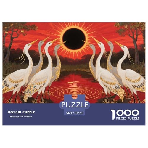 Heron Puzzle 1000 Teile Schwer Puzzle Spielzeug Pädagogisches Spiel Impossible Herausforderung Spielzeug Für Erwachsene Und Kinder in Bewährter 70x50cm/1000pcs von CRKATXU