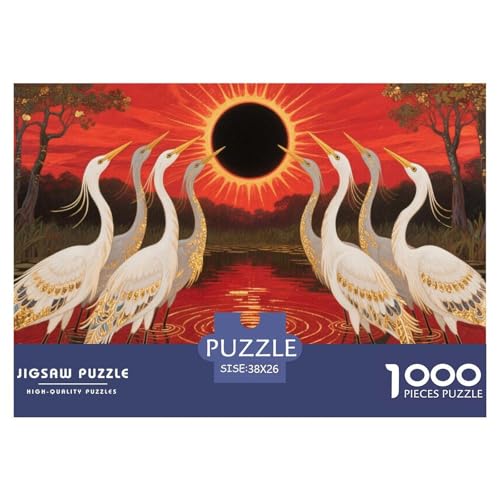 Heron Puzzles 1000 Teile Schwer Puzzle Spielzeug Lernspiel Impossible Herausforderung Spielzeug Für Erwachsene Und Kinder Ab 14 Jahren 38x26cm/1000pcs von CRKATXU