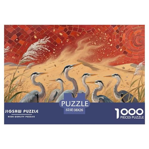Heron Puzzles 1000 Teile Schwer Puzzle Spielzeug Pädagogisches Spiel Impossible Herausforderung Spielzeug Für Erwachsene Kinder 38x26cm/1000pcs von CRKATXU