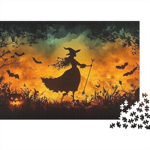 Hexe Puzzle 1000-teilige Schwer Puzzle Spielzeug Lernspiel Impossible Herausforderungsspielzeug Für Erwachsene Und Kinder Ab 12 Jahren 1000pcs (75x50cm) von CRKATXU