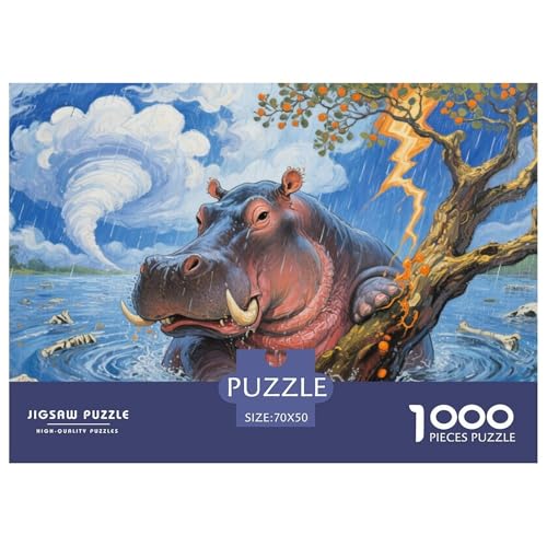 Hippo Puzzle 1000 Teile Schwer Puzzle Spielzeug Pädagogisches Spiel Impossible Herausforderung Spielzeug Für Erwachsene Kinder 70x50cm/1000pcs Hippo Puzzle 1000 Teile Schwer Puzzle Spielzeug Pädagogisches Spiel Impossible Herausforderung Spielzeug Für Erwachsene Kinder 70x50cm/1000pcs von CRKATXU