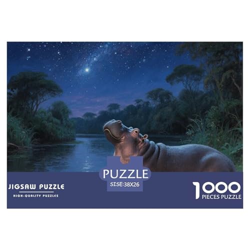 Hippo Puzzle 1000-teilige Schwer Puzzle Spielzeug Pädagogisches Spiel Impossible Herausforderung Spielzeug Für Erwachsene Und Kinder Ab 12 Jahren 38x26cm/1000pcs Hippo Puzzle 1000-teilige Schwer Puzzle Spielzeug Pädagogisches Spiel Impossible Herausforderung Spielzeug Für Erwachsene Und Kinder Ab 12 Jahren 38x26cm/1000pcs von CRKATXU