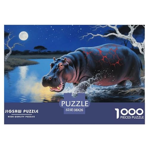 Hippo Puzzle 1000-teilige Schwer Puzzle Spielzeug Pädagogisches Spiel Impossible Herausforderung Spielzeug Für Erwachsene Und Kinder Ab 14 Jahren 38x26cm/1000pcs Hippo Puzzle 1000-teilige Schwer Puzzle Spielzeug Pädagogisches Spiel Impossible Herausforderung Spielzeug Für Erwachsene Und Kinder Ab 14 Jahren 38x26cm/1000pcs von CRKATXU