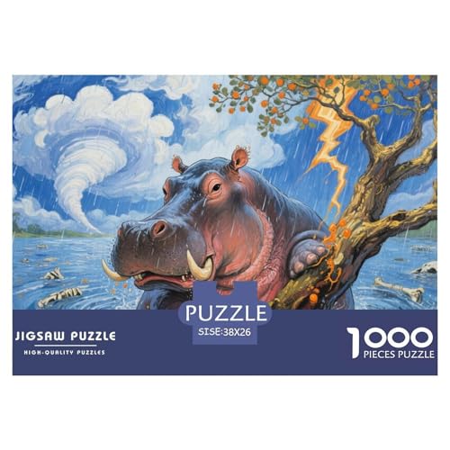 Hippo Puzzles 1000 Teile Schwer Puzzle Spielzeug Pädagogisches Spiel Impossible Herausforderungsspielzeug Für Erwachsene Und Kinder in Bewährter 38x26cm/1000pcs Hippo Puzzles 1000 Teile Schwer Puzzle Spielzeug Pädagogisches Spiel Impossible Herausforderungsspielzeug Für Erwachsene Und Kinder in Bewährter 38x26cm/1000pcs von CRKATXU