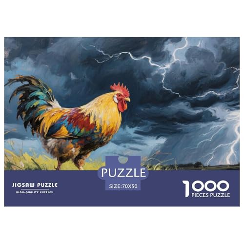 Hühnchen Puzzle 1000-teilige Schwer Puzzle Spielzeug Lernspiel Impossible Herausforderung Spielzeug Für Erwachsene Und Kinder Ab 14 Jahren 70x50cm/1000pcs von CRKATXU