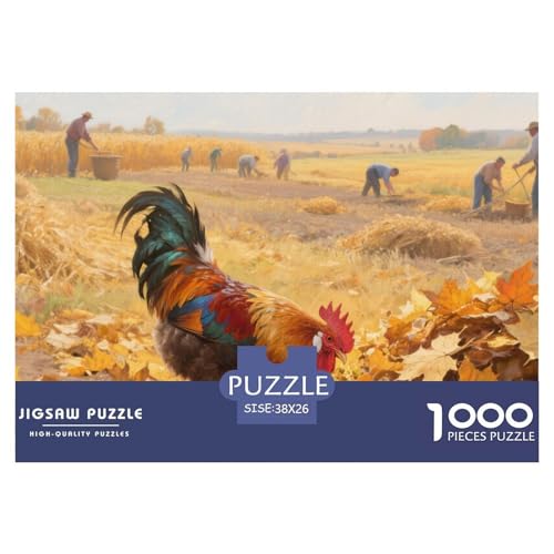 Hühnchen Puzzle 1000-teilige Schwer Puzzle Spielzeug Pädagogisches Spiel Impossible Herausforderungsspielzeug Für Erwachsene Und Kinder in Bewährter 38x26cm/1000pcs von CRKATXU