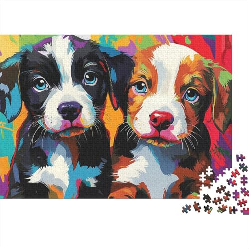 Hund Puzzle 1000-teilige Schwer Puzzle Spielzeug Lernspiel Impossible Herausforderungsspielzeug Für Erwachsene Und Kinder Ab 12 Jahren 1000pcs (75x50cm) von CRKATXU