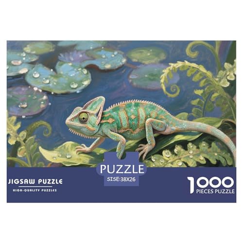 Iguana Puzzle 1000 Teile Schwer Puzzle Spielzeug Lernspiel Impossible Herausforderung Spielzeug Für Erwachsene Und Kinder in Bewährter 38x26cm/1000pcs von CRKATXU