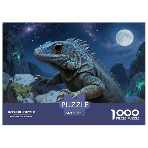 Iguana Puzzle 1000 Teile Schwer Puzzle Spielzeug Pädagogisches Spiel Impossible Herausforderungsspielzeug Für Erwachsene Und Kinder in Bewährter 70x50cm/1000pcs von CRKATXU