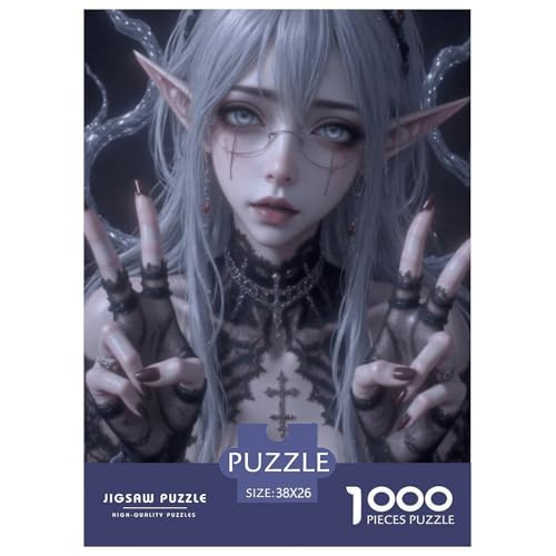 Illusion Puzzles 1000-teilige Schwer Puzzle Spielzeug Lernspiel Impossible Blindend Herausforderungsspielzeug Für Erwachsene Kinder 38x26cm/1000pcs von CRKATXU