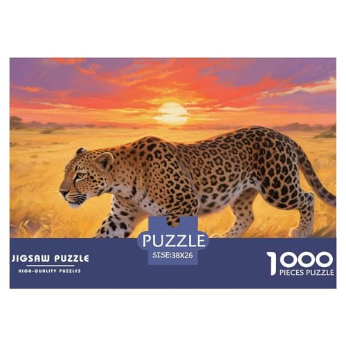 Jaguar Puzzle 1000-teilige Schwer Puzzle Spielzeug Pädagogisches Spiel Impossible Herausforderung Spielzeug Für Erwachsene Kinder 38x26cm/1000pcs von CRKATXU