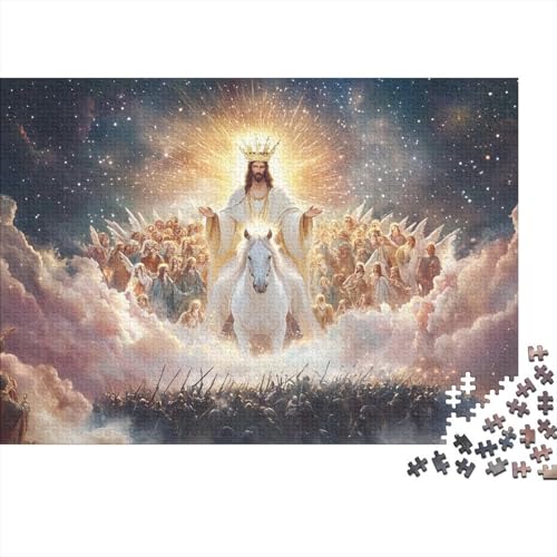 Jesus Puzzle 1000-teilige Schwer Puzzle Spielzeug Pädagogisches Spiel Impossible Herausforderungsspielzeug Für Erwachsene Und Kinder Ab 12 Jahren 1000pcs (75x50cm) von CRKATXU