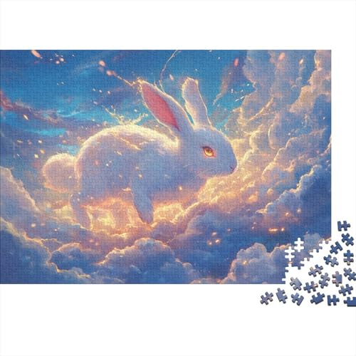 Kaninchen Puzzles 1000 Teile Schwer Puzzle Spielzeug Pädagogisches Spiel Impossible Herausforderungsspielzeug Für Erwachsene Kinder 1000pcs (75x50cm) von CRKATXU