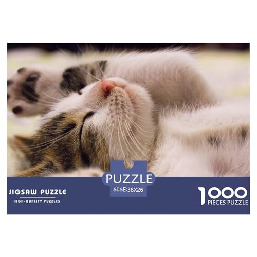 Katze Puzzle 1000-teilige Schwer Puzzle Spielzeug Lernspiel Impossible Herausforderung Spielzeug Für Erwachsene Und Kinder in Bewährter 38x26cm/1000pcs von CRKATXU