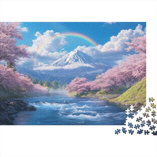 Kirschblüte Puzzle 1000 Teile Schwer Puzzle Spielzeug Lernspiel Impossible Herausforderung Spielzeug Für Erwachsene Und Kinder in Bewährter 1000pcs (75x50cm) von CRKATXU