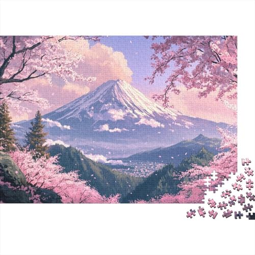 Kirschblüte Puzzle 1000 Teile Schwer Puzzle Spielzeug Lernspiel Impossible Herausforderungsspielzeug Für Erwachsene Und Kinder in Bewährter 1000pcs (75x50cm) von CRKATXU
