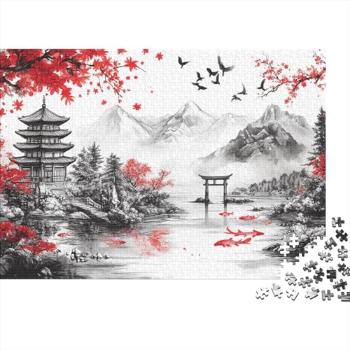 Kirschblüte Puzzle 1000 Teile Schwer Puzzle Spielzeug Pädagogisches Spiel Impossible Herausforderung Spielzeug Für Erwachsene Und Kinder in Bewährter 1000pcs (75x50cm) von CRKATXU