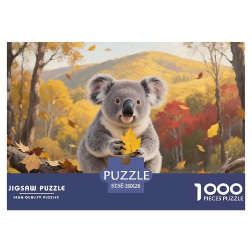 Koala Puzzle 1000 Teile Schwer Puzzle Spielzeug Pädagogisches Spiel Impossible Herausforderungsspielzeug Für Erwachsene Und Kinder Ab 14 Jahren 38x26cm/1000pcs von CRKATXU