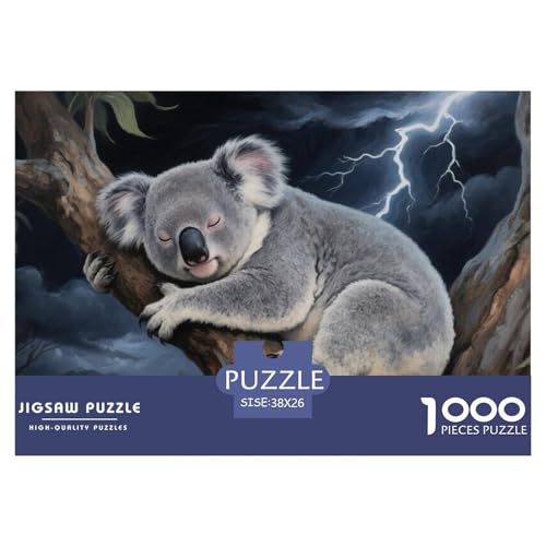 Koala Puzzle 1000-teilige Schwer Puzzle Spielzeug Lernspiel Impossible Herausforderungsspielzeug Für Erwachsene Und Kinder Ab 12 Jahren 38x26cm/1000pcs von CRKATXU
