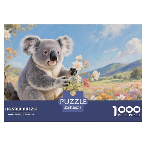 Koala Puzzle 1000-teilige Schwer Puzzle Spielzeug Pädagogisches Spiel Impossible Herausforderungsspielzeug Für Erwachsene Und Kinder Ab 12 Jahren 38x26cm/1000pcs von CRKATXU