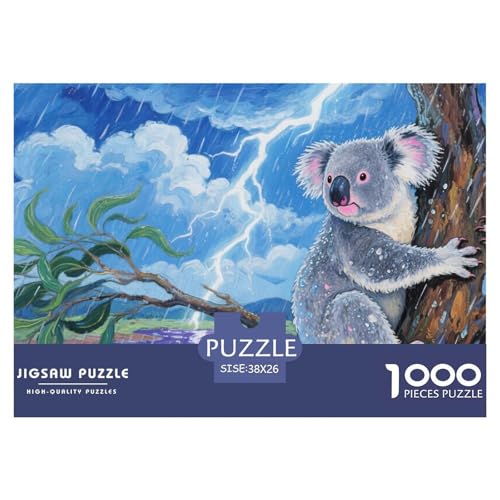 Koala Puzzle 1000-teilige Schwer Puzzle Spielzeug Pädagogisches Spiel Impossible Herausforderungsspielzeug Für Erwachsene Und Kinder Ab 14 Jahren 38x26cm/1000pcs von CRKATXU