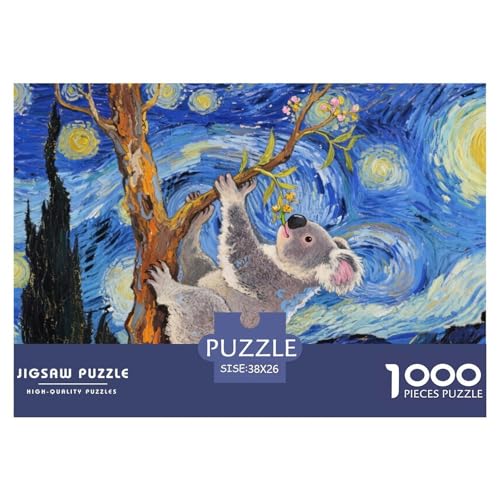 Koala Puzzles 1000 Teile Schwer Puzzle Spielzeug Pädagogisches Spiel Impossible Herausforderungsspielzeug Für Erwachsene Und Kinder Ab 12 Jahren 38x26cm/1000pcs von CRKATXU