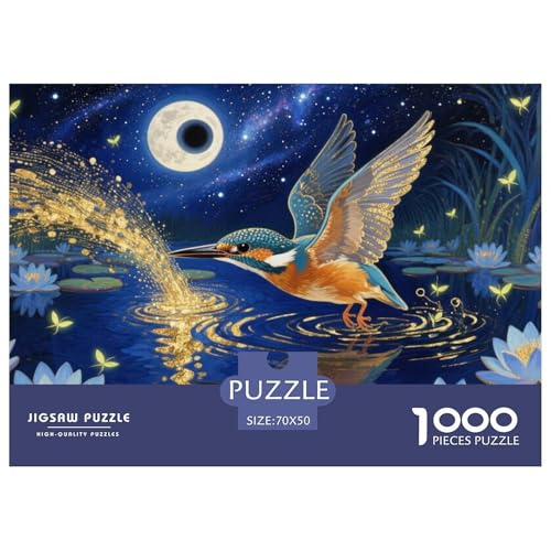 Königfischer Puzzle 1000 Teile Schwer Puzzle Spielzeug Lernspiel Impossible Herausforderungsspielzeug Für Erwachsene Und Kinder Ab 14 Jahren 70x50cm/1000pcs von CRKATXU