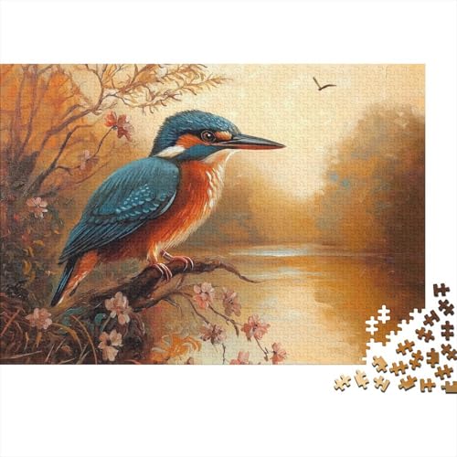Königfischer Puzzle 1000-teilige Schwer Puzzle Spielzeug Lernspiel Impossible Herausforderung Spielzeug Für Erwachsene Kinder 1000pcs (75x50cm) von CRKATXU