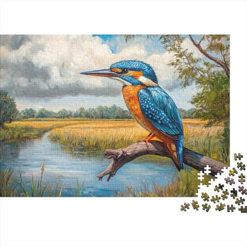 Königfischer Puzzles 1000 Teile Schwer Puzzle Spielzeug Lernspiel Impossible Herausforderung Spielzeug Für Erwachsene Und Kinder in Bewährter 1000pcs (75x50cm) von CRKATXU