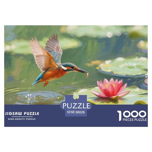 Königfischer Puzzles 1000 Teile Schwer Puzzle Spielzeug Lernspiel Impossible Herausforderungsspielzeug Für Erwachsene Und Kinder Ab 14 Jahren 38x26cm/1000pcs von CRKATXU