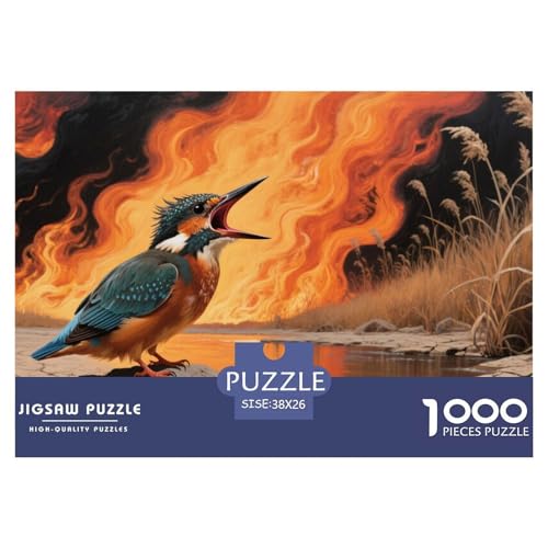 Königfischer Puzzles 1000 Teile Schwer Puzzle Spielzeug Pädagogisches Spiel Impossible Herausforderungsspielzeug Für Erwachsene Und Kinder Ab 12 Jahren 38x26cm/1000pcs von CRKATXU