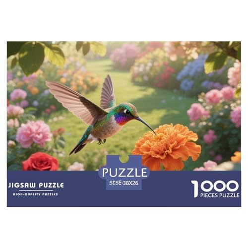 Kolibri Puzzle 1000 Teile Schwer Puzzle Spielzeug Lernspiel Impossible Herausforderung Spielzeug Für Erwachsene Und Kinder Ab 12 Jahren 38x26cm/1000pcs von CRKATXU