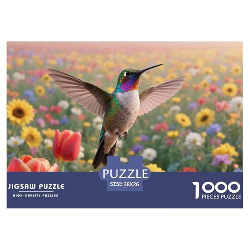 Kolibri Puzzles 1000 Teile Schwer Puzzle Spielzeug Pädagogisches Spiel Impossible Herausforderungsspielzeug Für Erwachsene Und Kinder Ab 12 Jahren 38x26cm/1000pcs von CRKATXU
