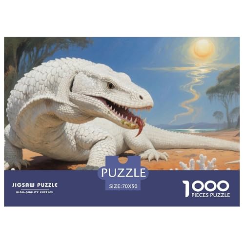 Komodo Drachen Puzzle 1000 Teile Schwer Puzzle Spielzeug Lernspiel Impossible Herausforderung Spielzeug Für Erwachsene Und Kinder Ab 12 Jahren 70x50cm/1000pcs von CRKATXU