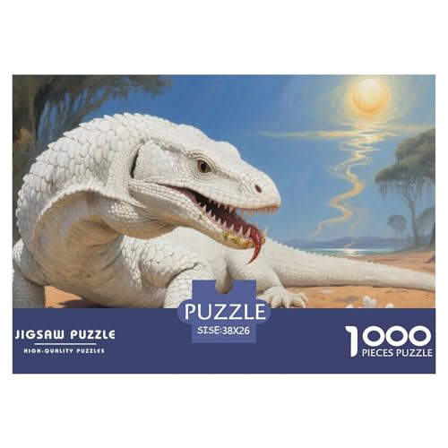 Komodo Drachen Puzzle 1000-teilige Schwer Puzzle Spielzeug Pädagogisches Spiel Impossible Herausforderungsspielzeug Für Erwachsene Kinder 38x26cm/1000pcs von CRKATXU