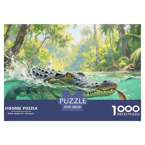 Krokodil Puzzle 1000 Teile Schwer Puzzle Spielzeug Pädagogisches Spiel Impossible Herausforderung Spielzeug Für Erwachsene Und Kinder Ab 12 Jahren 38x26cm/1000pcs Krokodil Puzzle 1000 Teile Schwer Puzzle Spielzeug Pädagogisches Spiel Impossible Herausforderung Spielzeug Für Erwachsene Und Kinder Ab 12 Jahren 38x26cm/1000pcs von CRKATXU