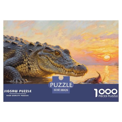 Krokodil Puzzle 1000-teilige Schwer Puzzle Spielzeug Pädagogisches Spiel Impossible Herausforderung Spielzeug Für Erwachsene Und Kinder in Bewährter 38x26cm/1000pcs Krokodil Puzzle 1000-teilige Schwer Puzzle Spielzeug Pädagogisches Spiel Impossible Herausforderung Spielzeug Für Erwachsene Und Kinder in Bewährter 38x26cm/1000pcs von CRKATXU