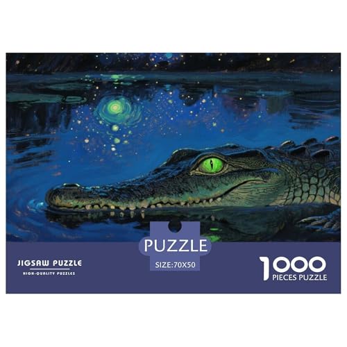 Krokodil Puzzle 1000-teilige Schwer Puzzle Spielzeug Pädagogisches Spiel Impossible Herausforderungsspielzeug Für Erwachsene Kinder 70x50cm/1000pcs Krokodil Puzzle 1000-teilige Schwer Puzzle Spielzeug Pädagogisches Spiel Impossible Herausforderungsspielzeug Für Erwachsene Kinder 70x50cm/1000pcs von CRKATXU