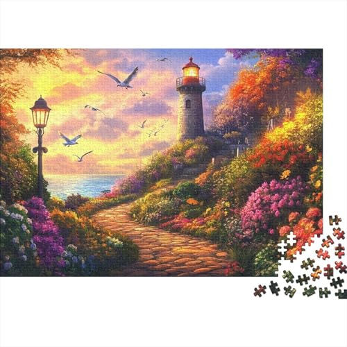 Küstenleuchtturm Puzzle 1000 Teile Schwer Puzzle Spielzeug Pädagogisches Spiel Impossible Herausforderungsspielzeug Für Erwachsene Und Kinder in Bewährter 1000pcs (75x50cm) von CRKATXU