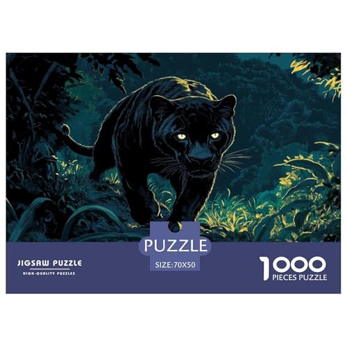 Leopard Puzzles 1000 Teile Schwer Puzzle Spielzeug Lernspiel Impossible Herausforderungsspielzeug Für Erwachsene Und Kinder in Bewährter 70x50cm/1000pcs von CRKATXU